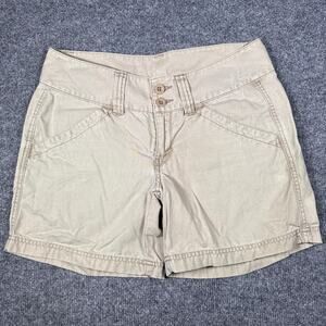 North Face Shorts Womens Size 8 Khaki Chino Hike Fish Outdoor Casual Authentic